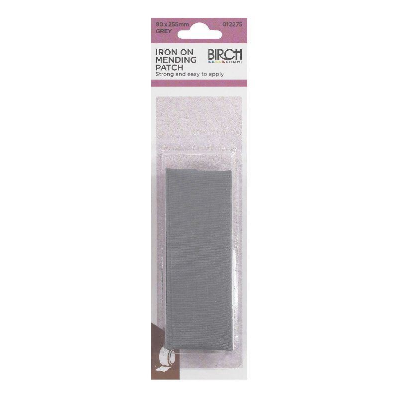 BIRCH Iron on Mending Tape Grey 90 x 255mm