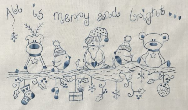 Out on a Limb pattern and print on linen