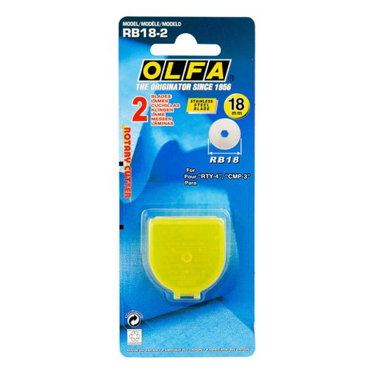OLFA  Blade Replacement, 18mm Straight, 2 Pack