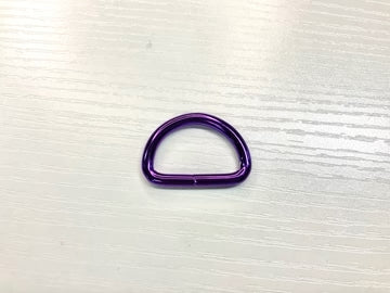 Purple Chrome Bag Connector, D Ring | 25mm (1")