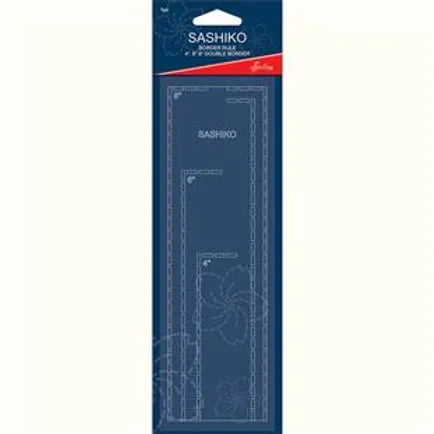SASHIKO Double Border Stitch Ruler, 4", 6", 8"