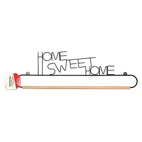 SEW EASY HANGSELL Quilt Hanger, Black, 20" Wire, Home Sweet Home
