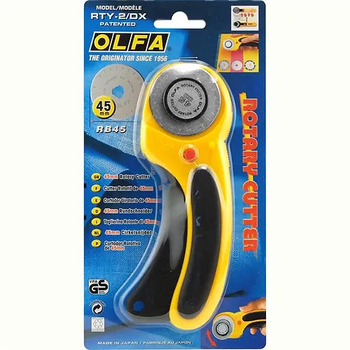 OLFA Rotary Cutter, 45mm Rty-Dx Ergonomic Design