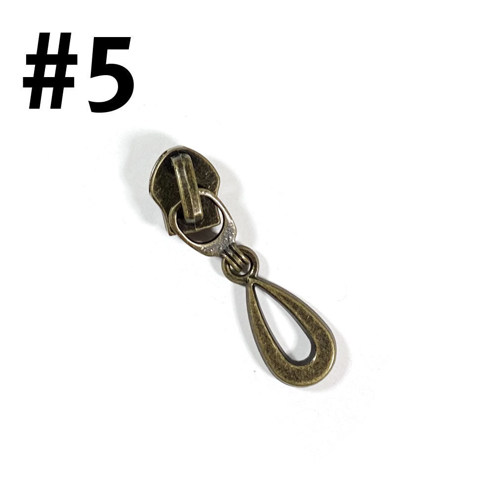 #5 Zip Pull | Antique Brass