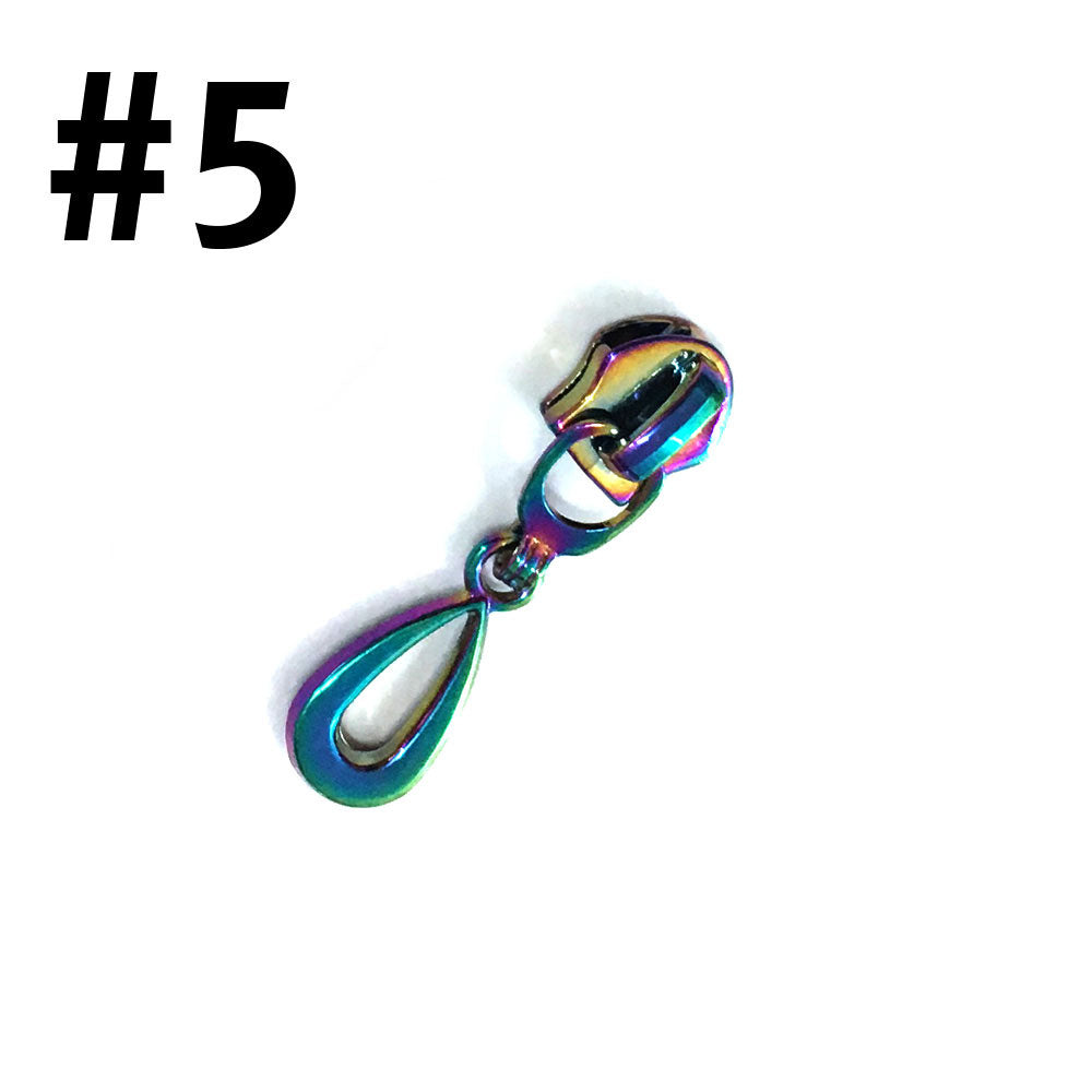 #5 Zip Pull | Iridescent Rainbow