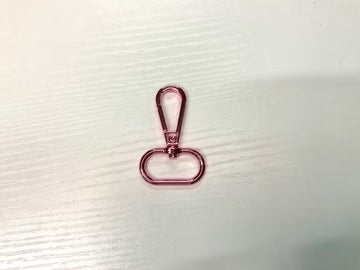 Pink Chrome Bag Connector, Lobster Clasp | 25mm (1")