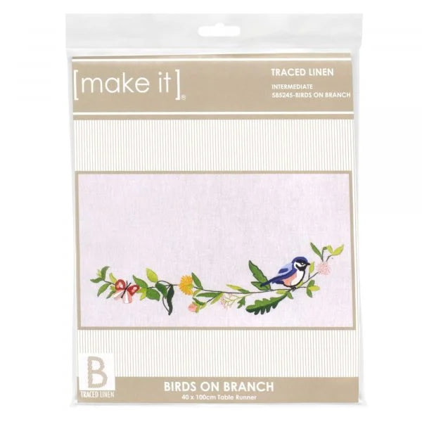 Table Runner - Embroidery - Birds