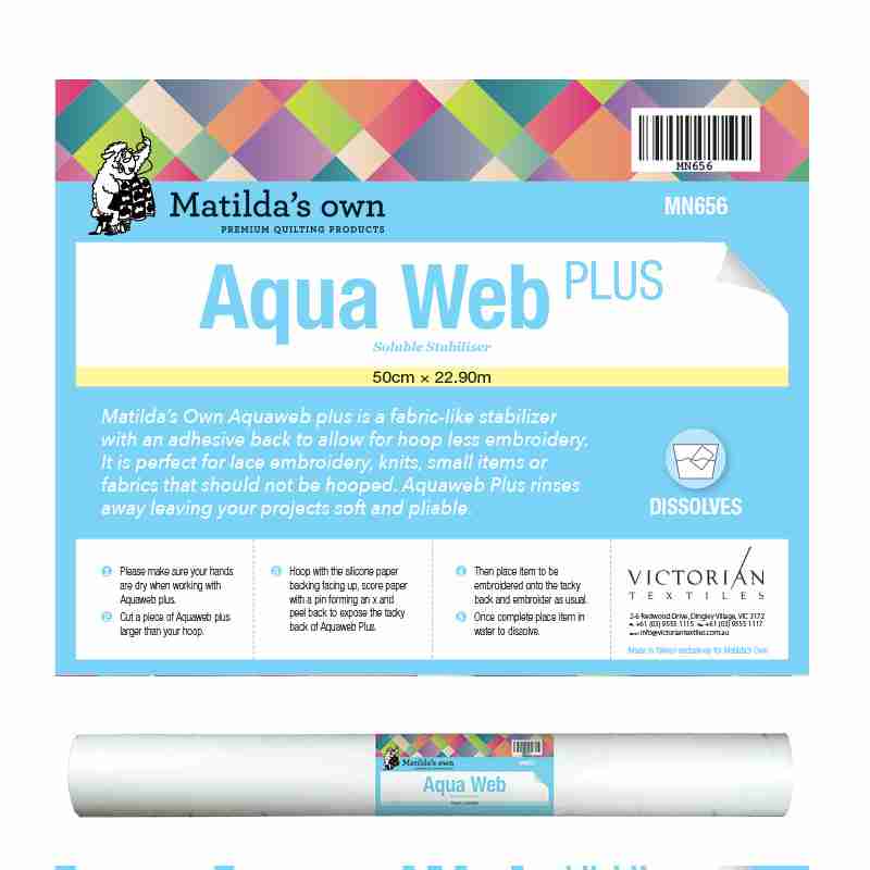 Aqua Web - Free Standing Lace | Matilda's Own