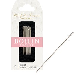 BOHIN Broder (Crewel Embroidery) Needles - size 10