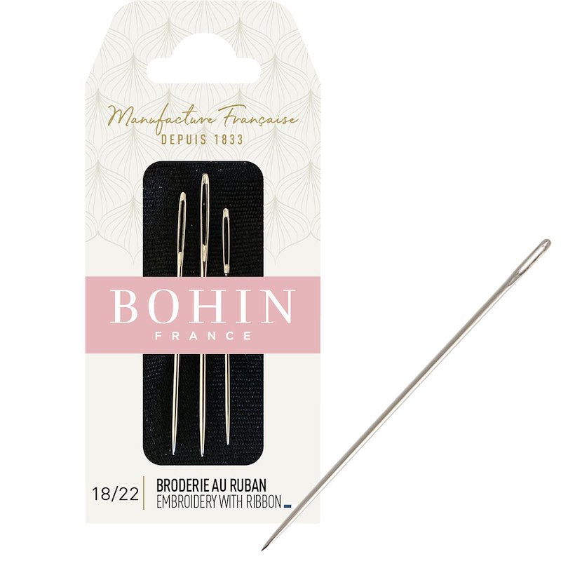 BOHIN Broder Au Ruban (Ribbon Embroidery) Needles - size 18/22