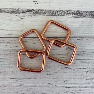 Rose Gold Bag Connector, Rectangle | 25mm (1")