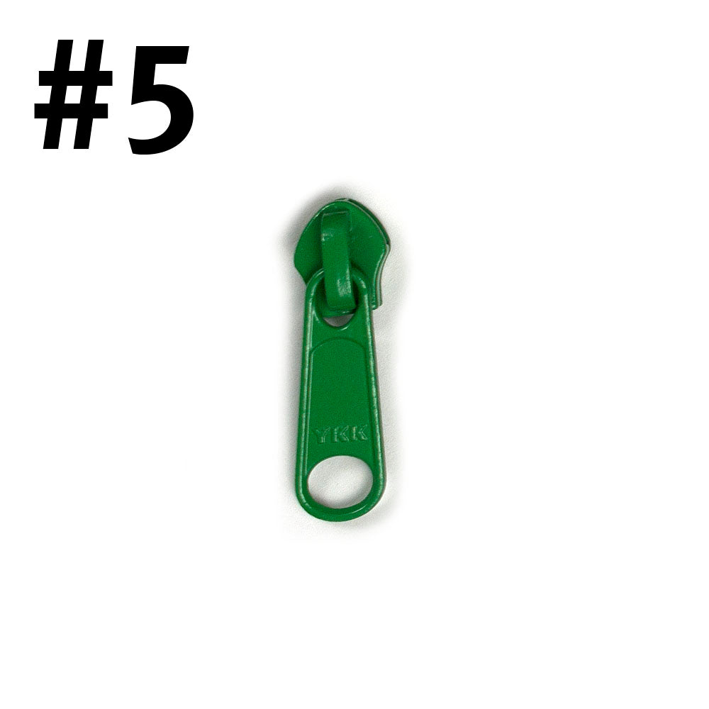 YKK #5 Zip Pull | Grass Green