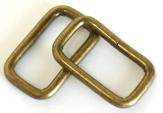 Antique Brass Bag Connector, Rectangle | 38mm (1.5")