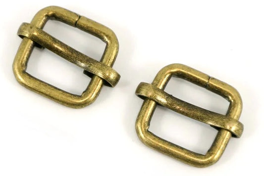 Antique Brass Bag Connector, Rectangle Slider | 25mm (1")