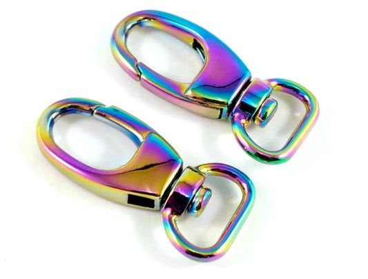 Iridescent Rainbow Bag Connector, Lobster Clasp | 25mm (1")