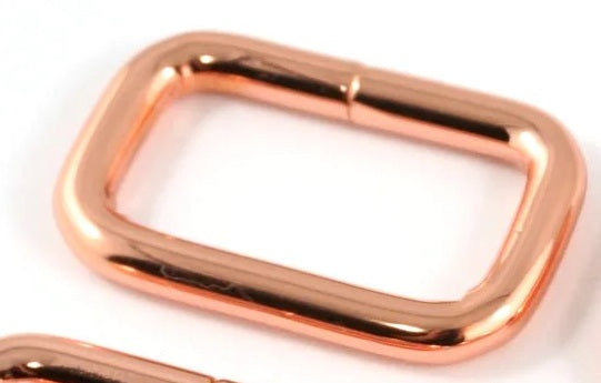 Rose Gold Bag Connector, Rectangle | 38mm (1.5")