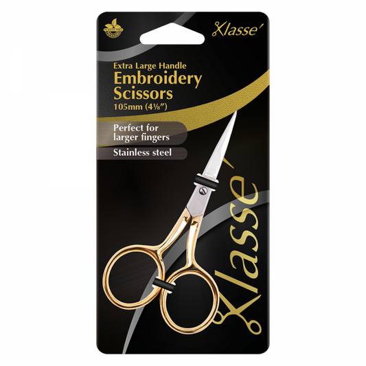 KLASSE SCISSORS - BK4504 - Extra Large Handle Embroidery Scissors