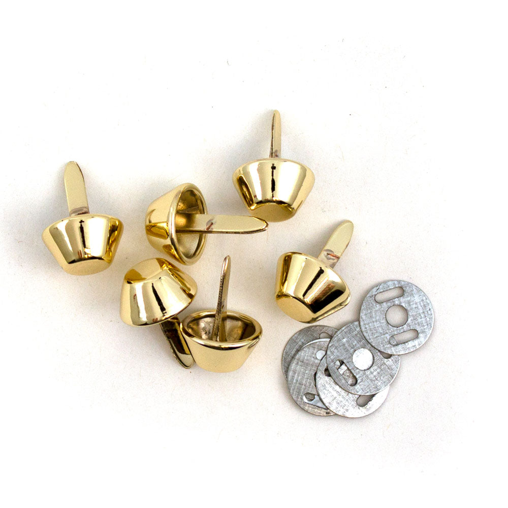 Gold Flat Purse Feet 14mm