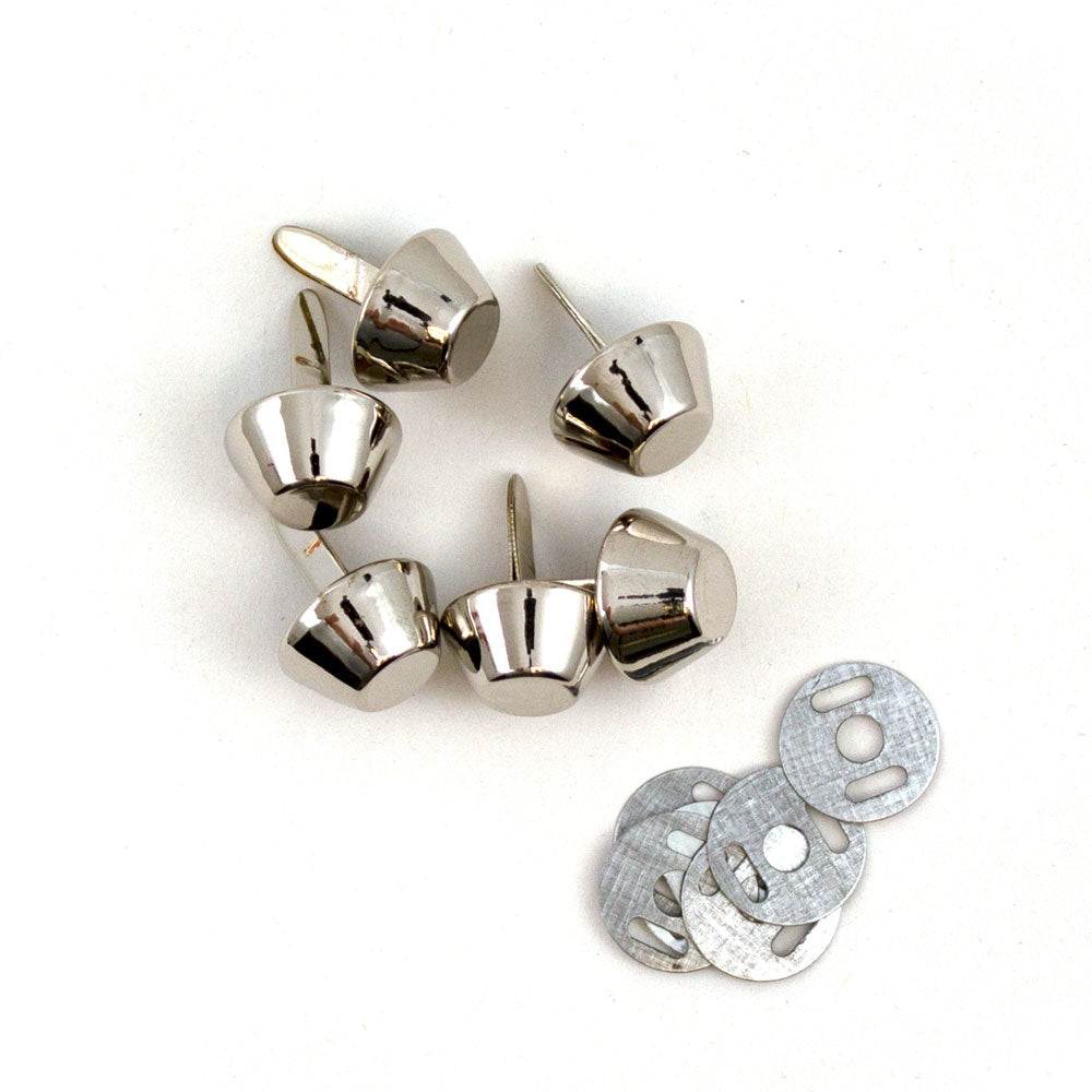 Silver Flat Purse Feet 14mm