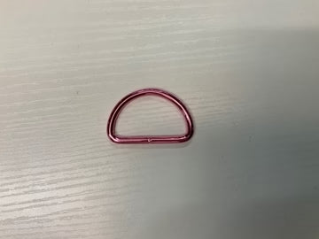 Pink Chrome Bag Connector, D Ring | 38mm (1.5")