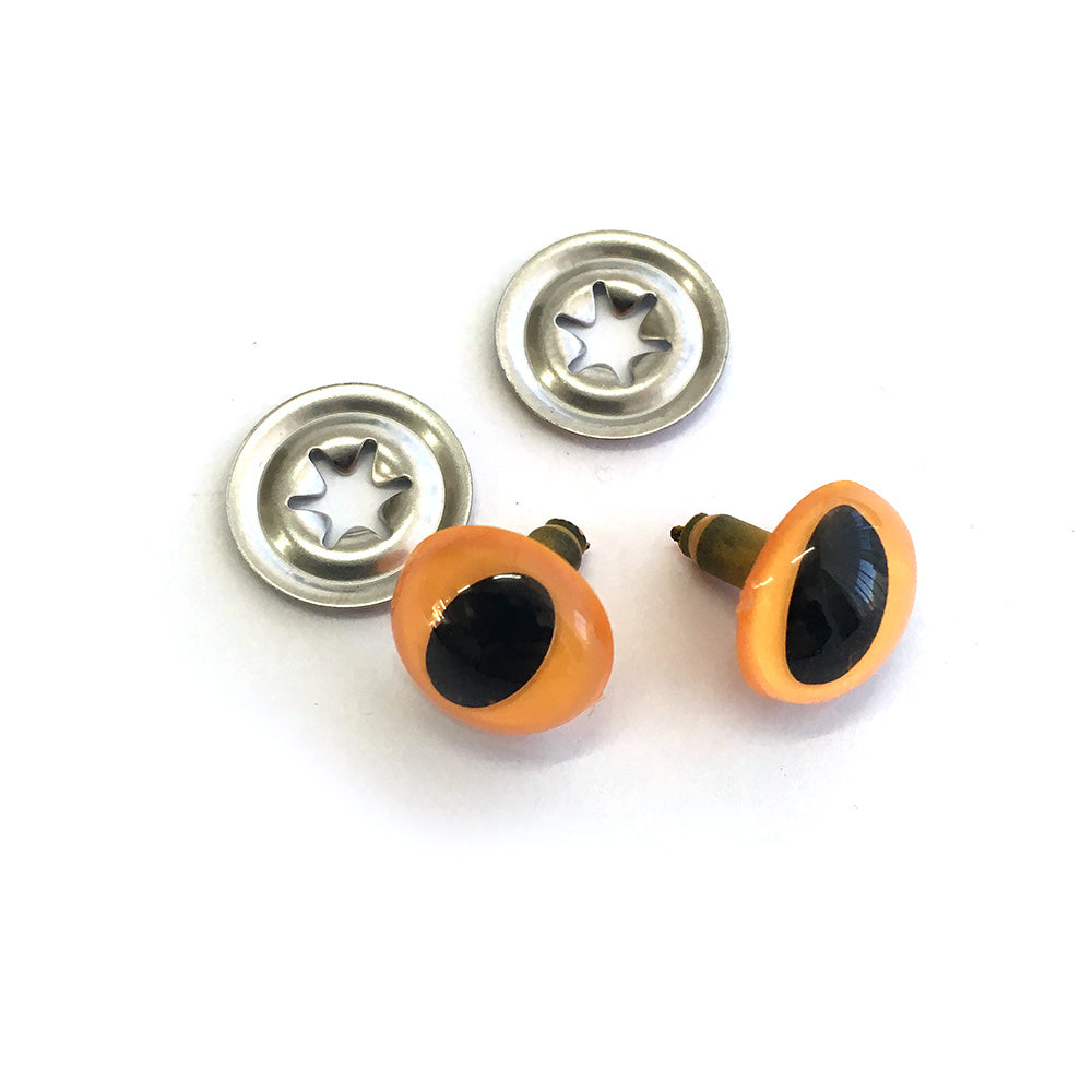 Toy Eyes Crystal - 12mm Orange - 10pce (5pair)