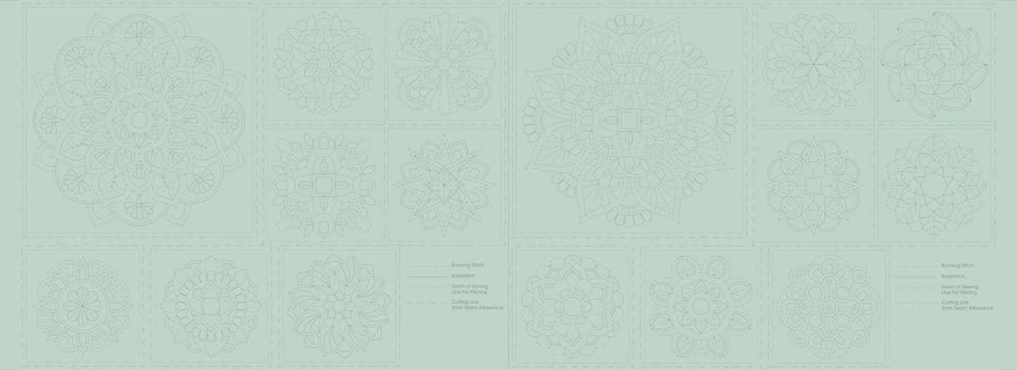 Sashiko Mandala Panels