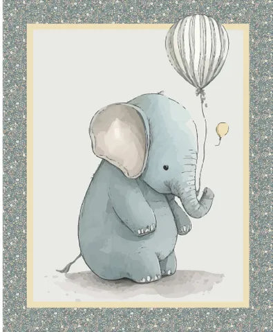 DV7451 Cot Panel - Elephant