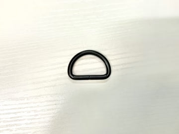 Black Metal Bag Connector, D Ring | 25mm (1")