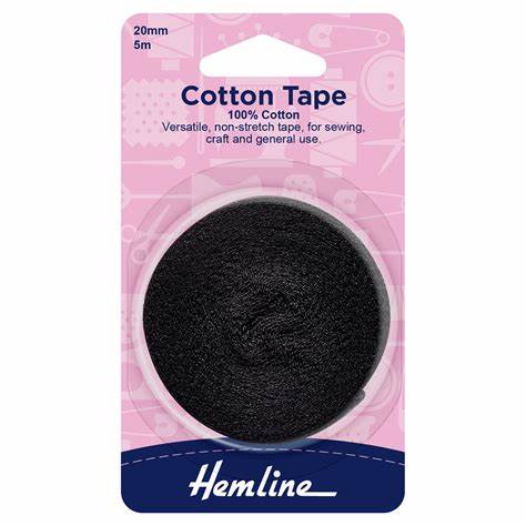 HABEE SAVER - Cotton Tape Black 20mm x 5m