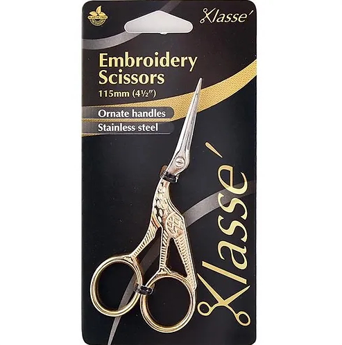 KLASSE SCISSORS - BK4704 - Embroidery Scissors Ornate Handles 115mm (4 1/2") Quality Klasse scissors