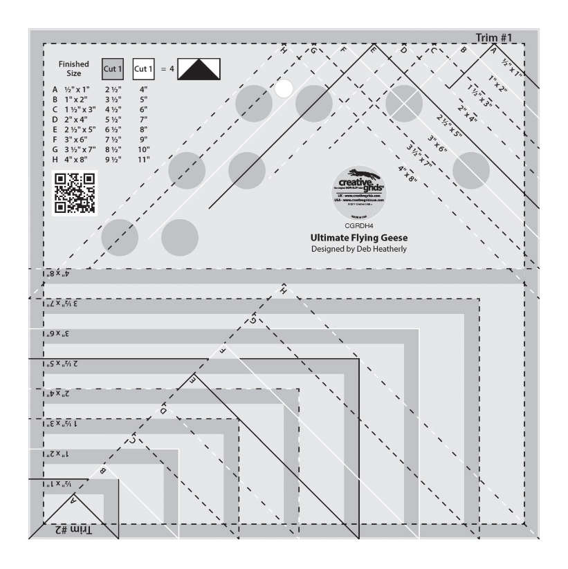 CREATIVE GRIDS Ultimate Flying Geese Tool