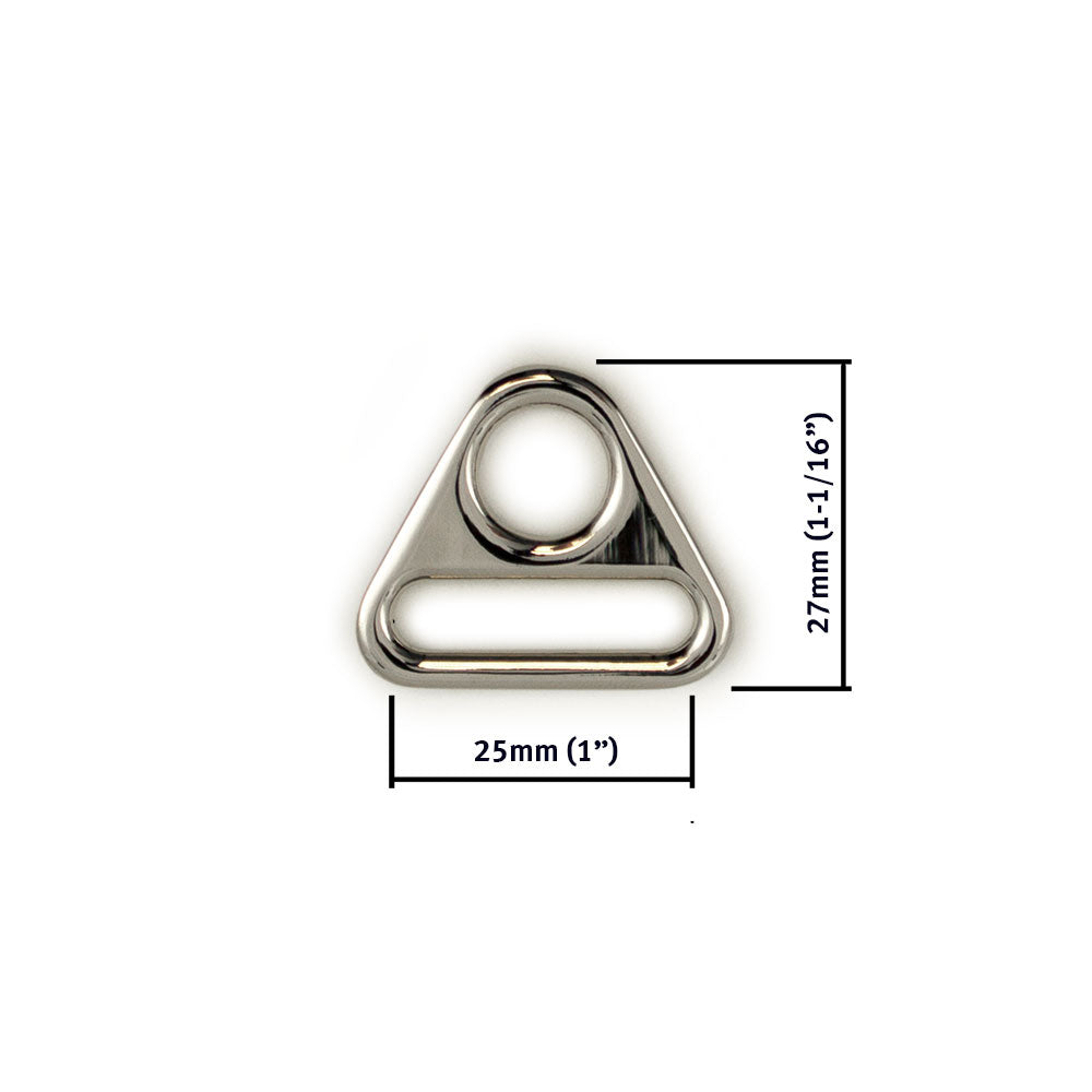 Silver Triangular Ring 25mm (1") - 2pkt