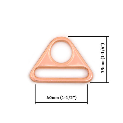 Rose Gold Triangular Ring 40mm (1.5") - 2pkt