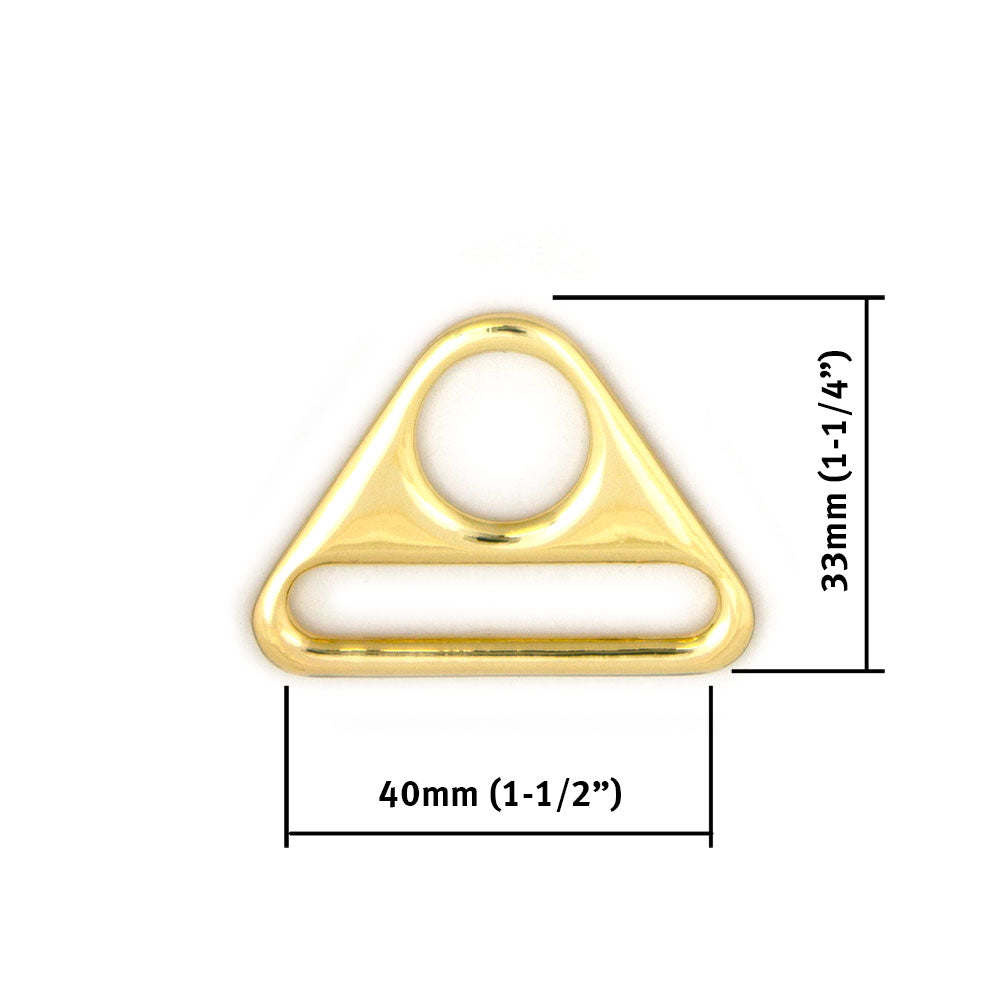 Gold Triangular Ring 40mm (1.5") - 2pkt