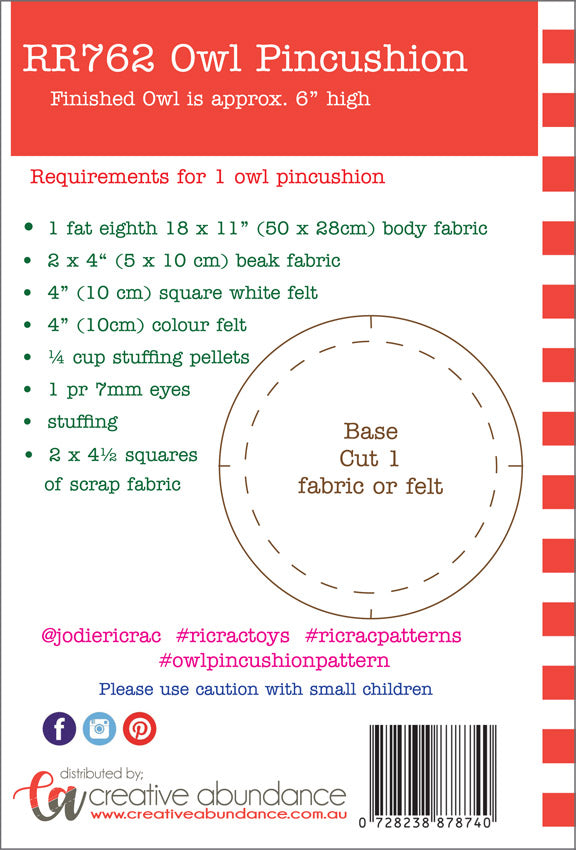 Owl Pincushion | Ric raC