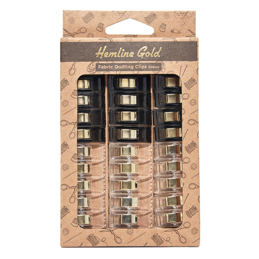 HEMLINE GOLD - Fabric Quilting Clips 30pcs