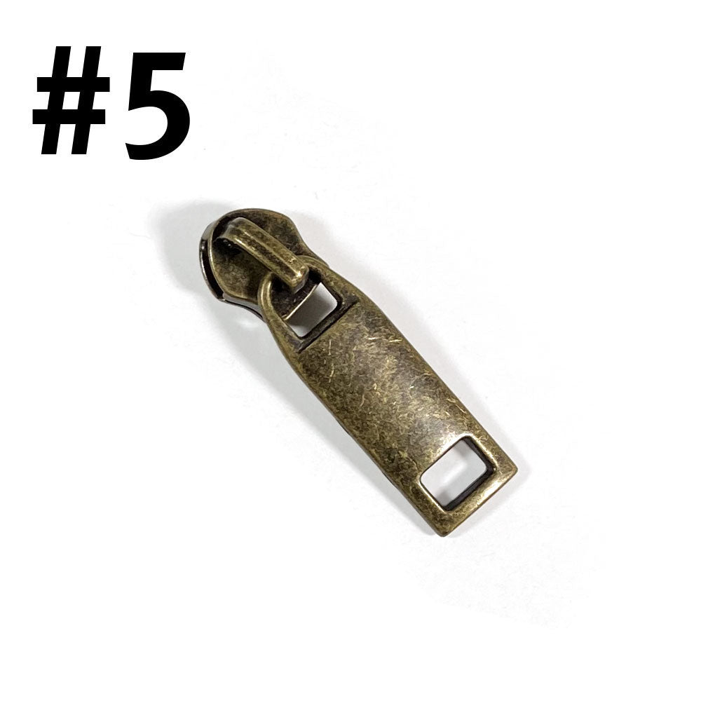 #5 Zip Pull | Antique Brass