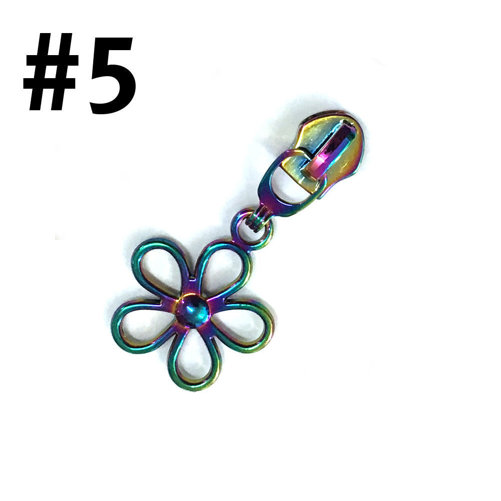 #5 Zip Pull | Iridescent Rainbow