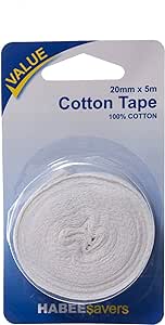 HABEE SAVERS - Cotton Tape White 20mm x 5m