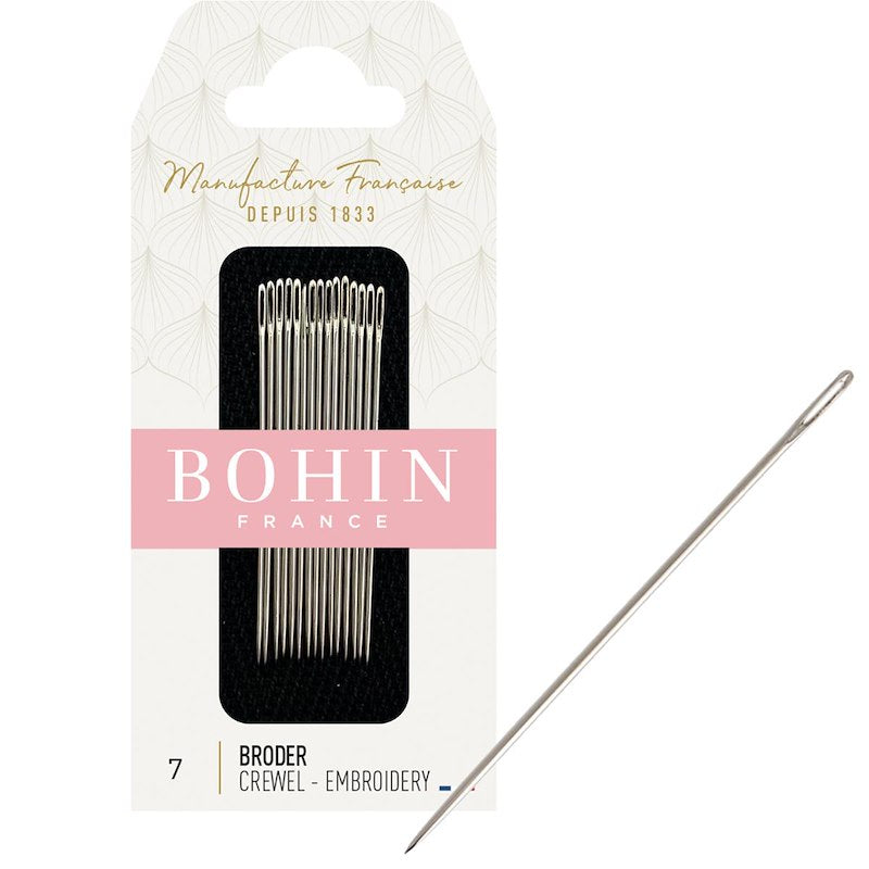 BOHIN Broder (Crewel Embroidery) Needles - size 7