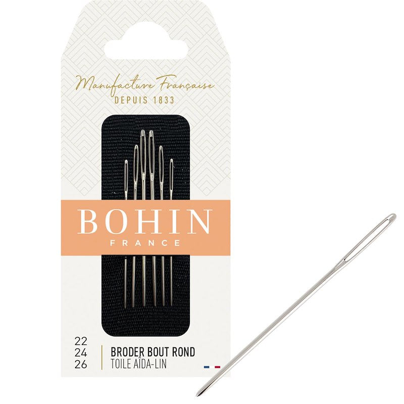 BOHIN Canvas Cross Stitch Needles - size 22/26