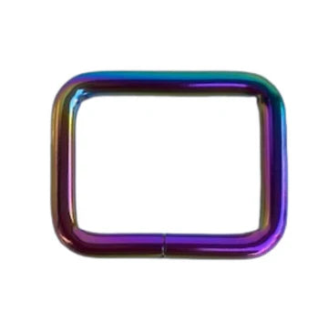 Iridescent Rainbow Bag Connector, Rectangle | 25mm (1")