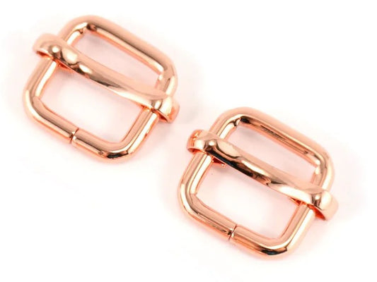 Rose Gold Bag Connector, Rectangle Slider | 25mm (1")