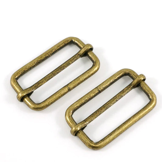 Antique Brass Bag Connector, Rectangle Slider | 38mm (1.5")