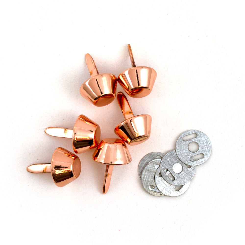 Rose Gold Flat Purse Feet 14mm