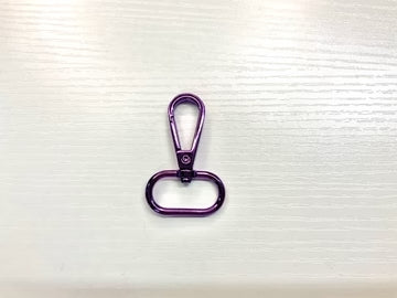 Purple Chrome Bag Connector, Lobster Clasp | 25mm (1")