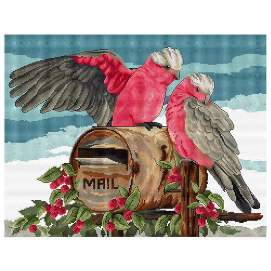 Air Mail - Galahs - Cross Stitch