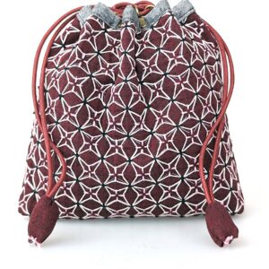Weaving Sashiko Drawstring Bag