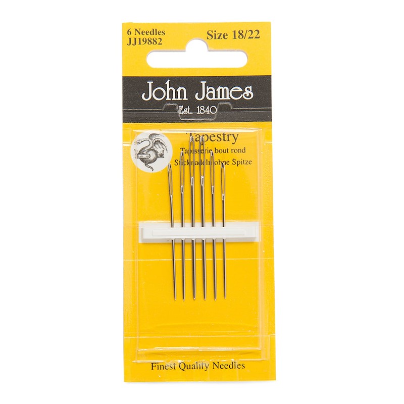 John James - Tapestry Cross Stitch Needles - size 18/22