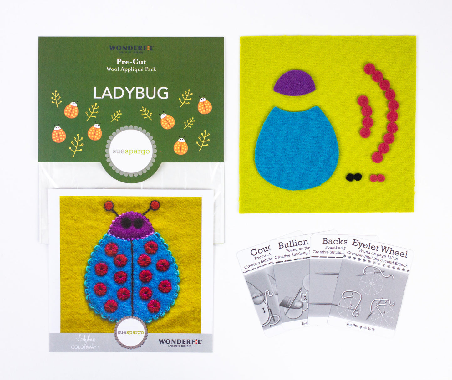 Pre Cut Wool Applique Packs - Sue Spargo | Wonderfil